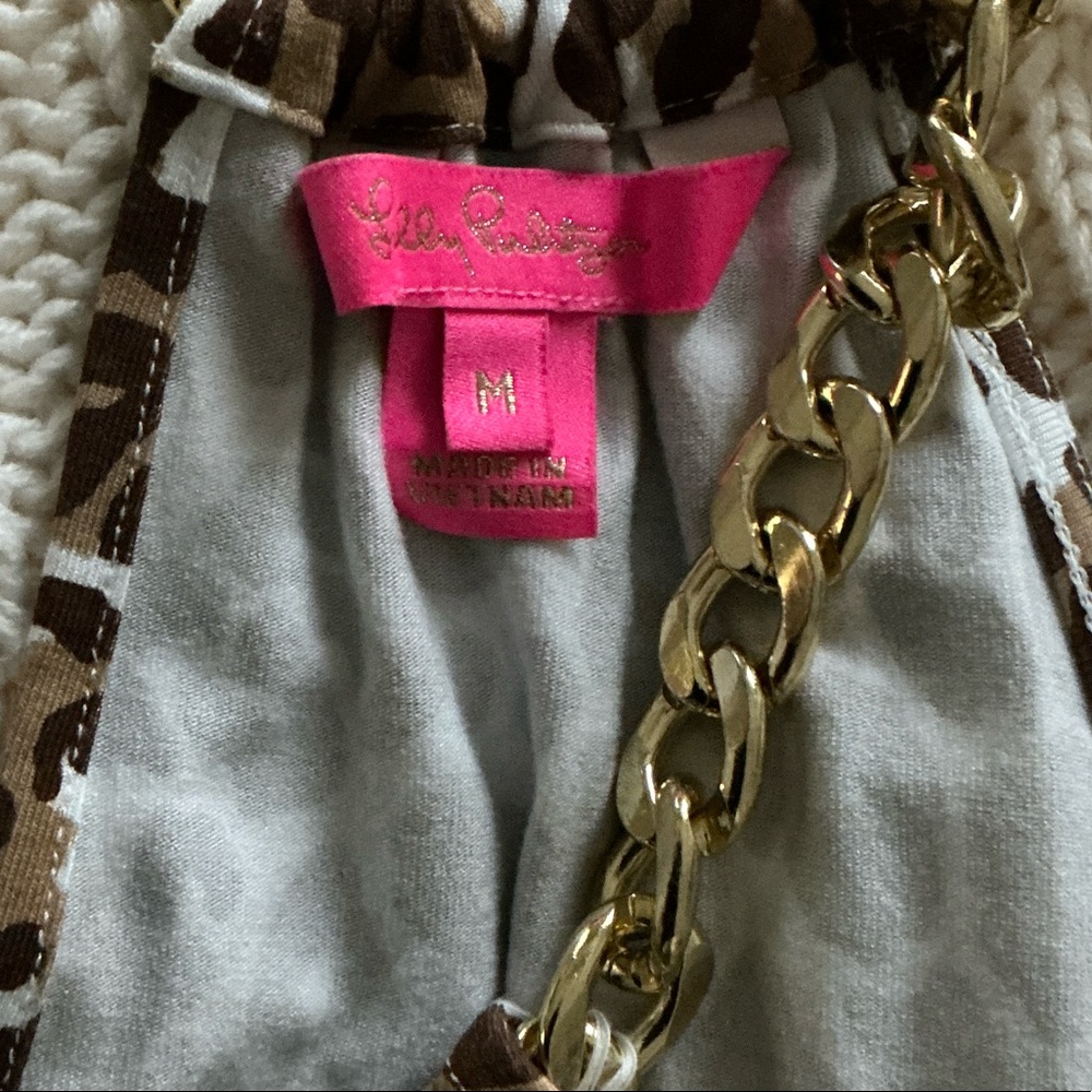 Lilly Pulitzer Brown Leopard Print Halter - Picture 3 of 3